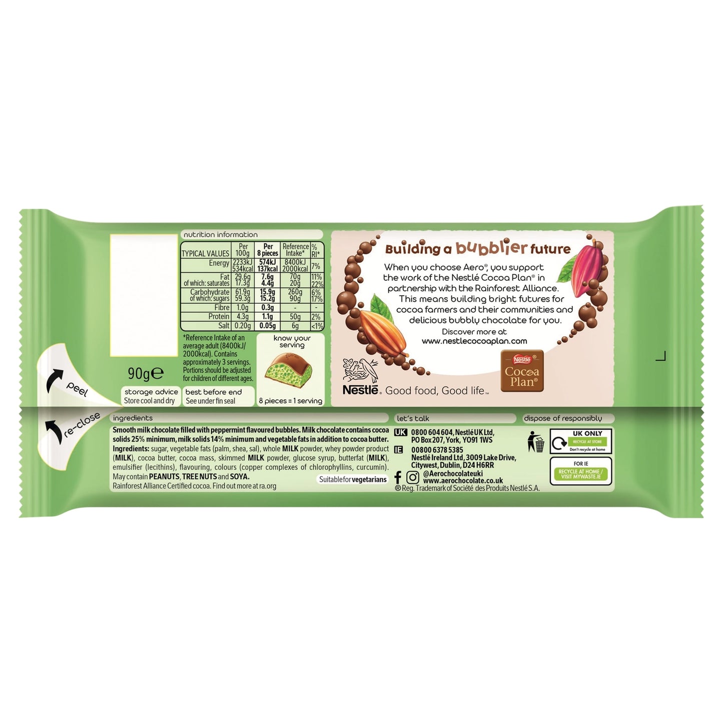 Aero Peppermint Mint Chocolate Sharing Bar 90g — image 2