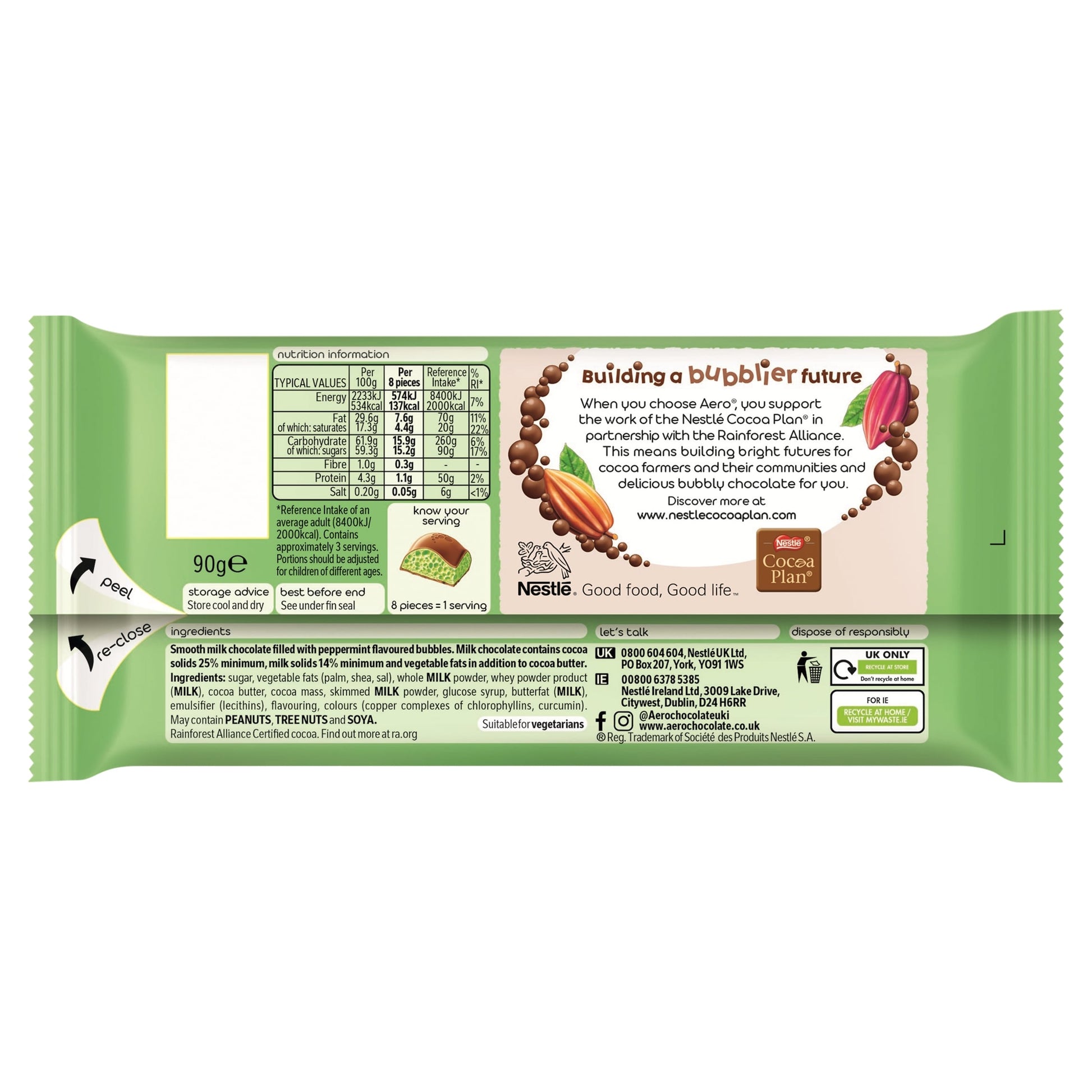Aero Peppermint Mint Chocolate Sharing Bar 90g — image 2