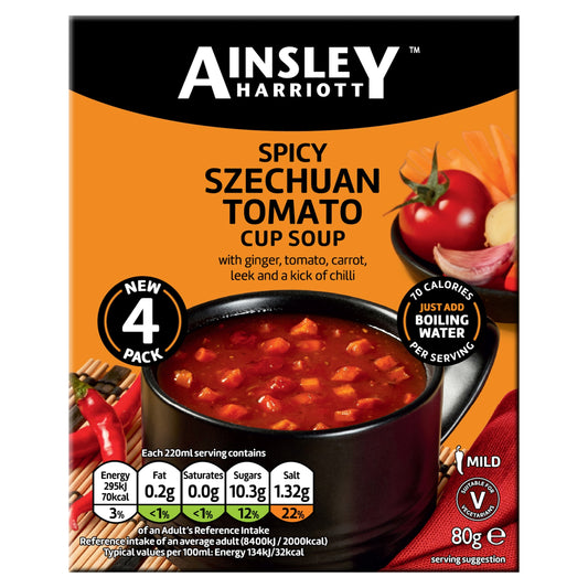 Ainsley Harriott Spicy Szechuan Tomato Cup Soup 4 Sachets 80g — image 1