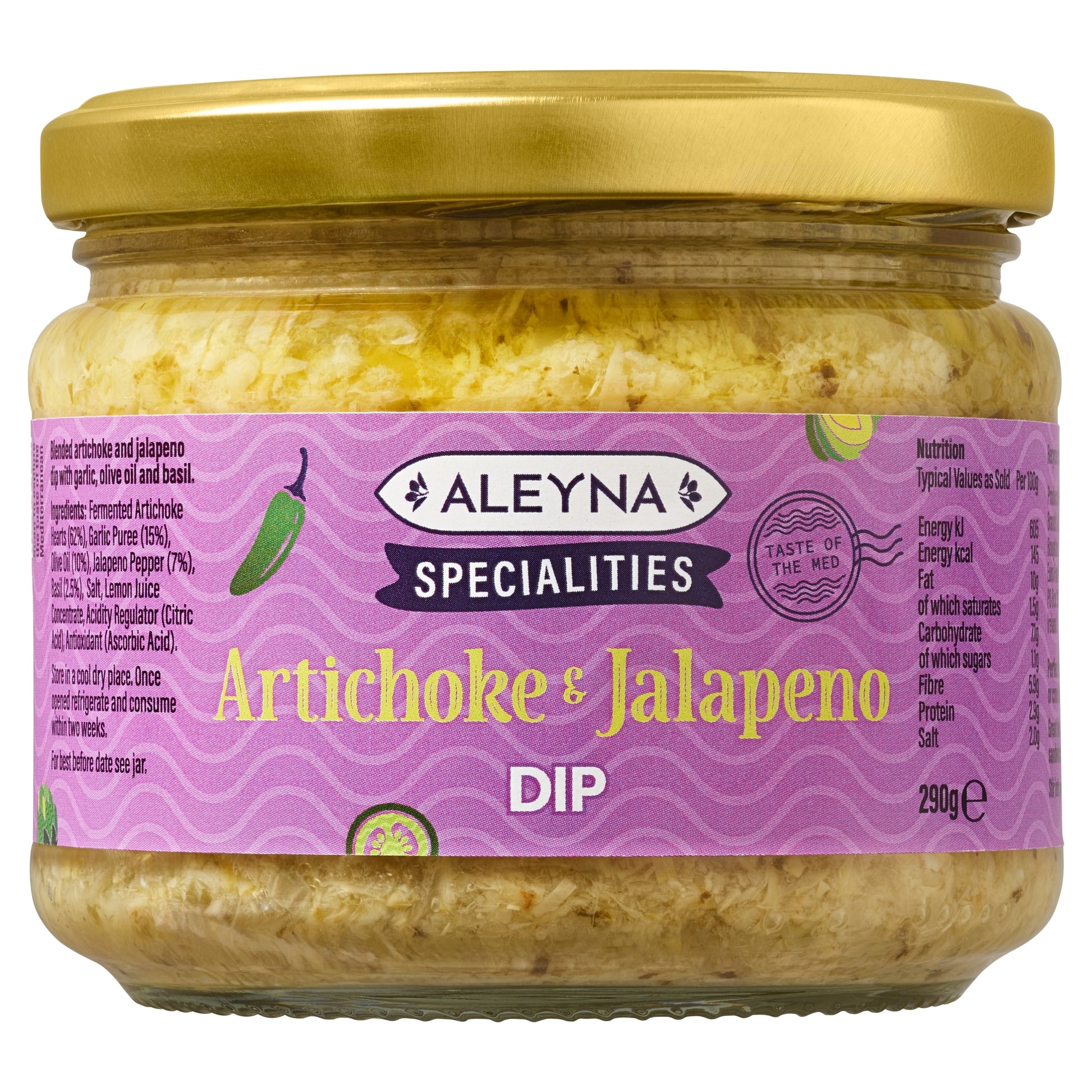 Aleyna Specialities Artichoke and Jalapeno Dip 290g — image 1