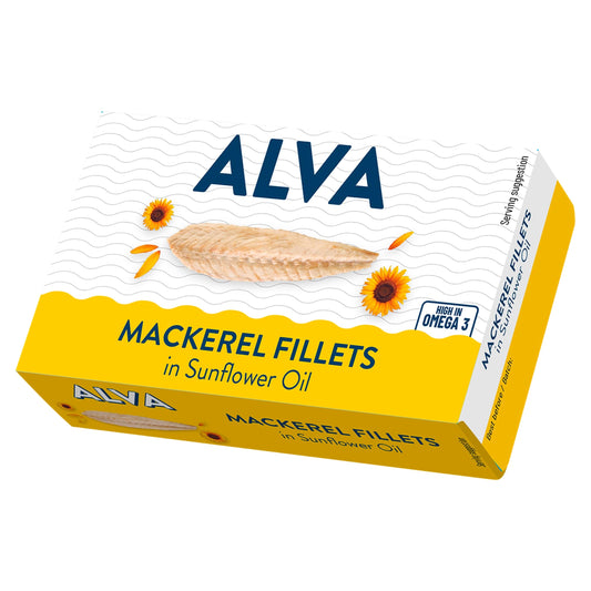 Alva Mackerel Fillets in Sunflower Oil 120g — image 1