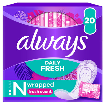 Always Dailies Folded And Wrapped Normal 20 Panty Liners — image 1