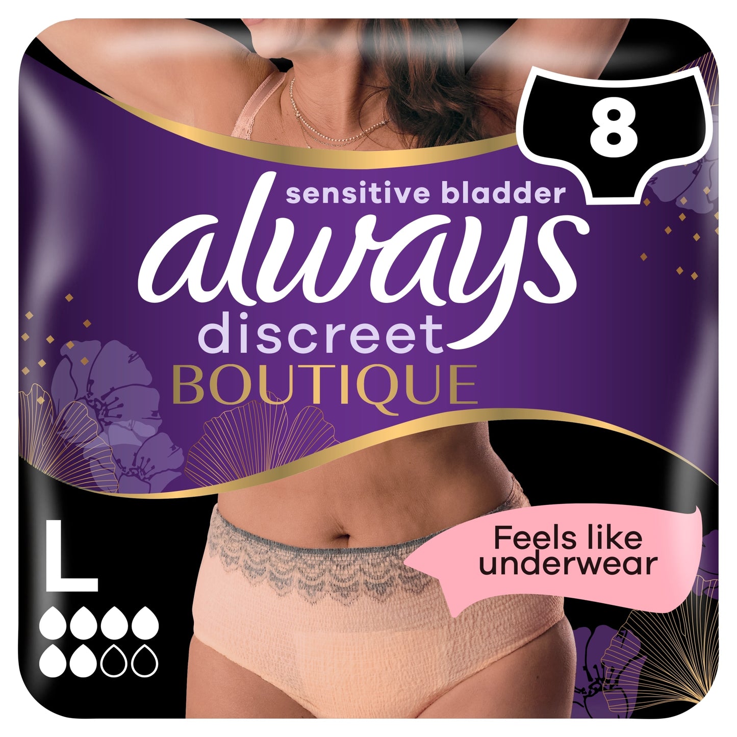 Always Discreet Boutique Incontinence Pants Large 8 pack — image 1
