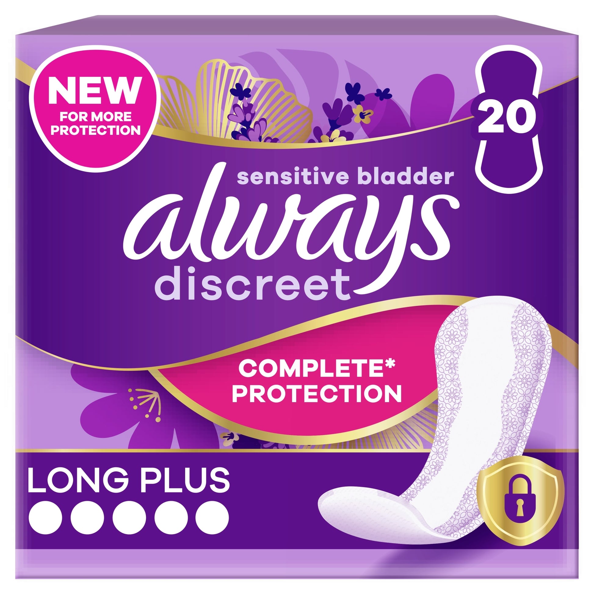 Always Discreet Incontinence Liners Plus 20 Pack — image 1