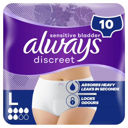 Always Discreet Incontinence Pants Normal Large 10 Pack — image 1
