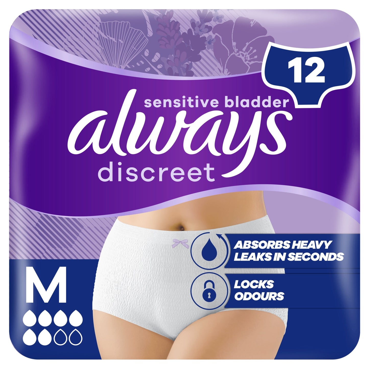 Always Discreet Incontinence Pants Normal Medium 12 Pack — image 1
