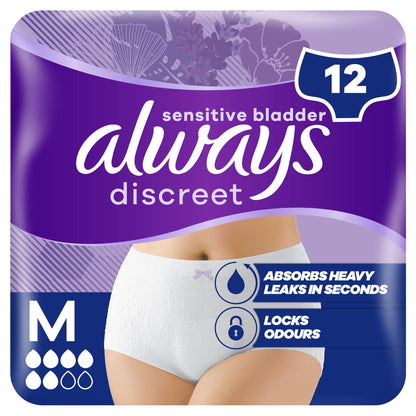 Always Discreet Incontinence Pants Normal Medium 12 Pack — image 1