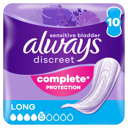 Always Discreet Long Incontinence Pads 10 Pack — image 1