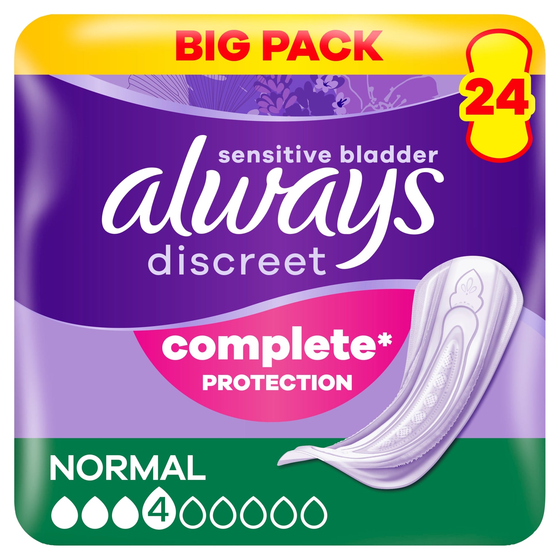 Always Discreet Normal Incontinence Pads 24 Pack — image 1