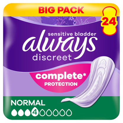 Always Discreet Normal Incontinence Pads 24 Pack — image 1