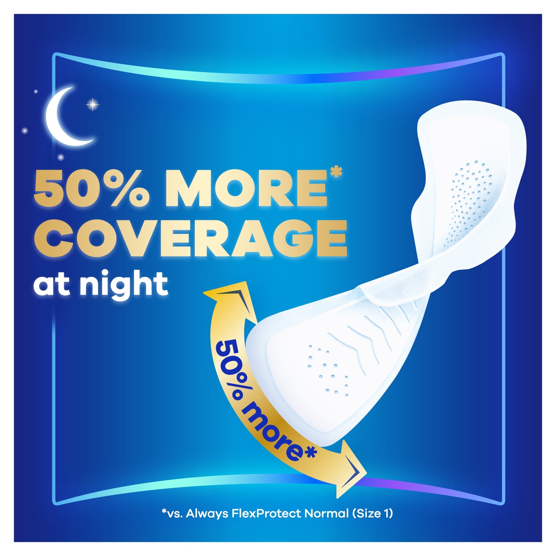 Always Infinity Flex Protect 9 Night Extra Sanitary Pads With Wings Size 4 — image 3