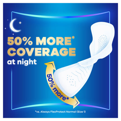 Always Infinity Flex Protect 9 Night Extra Sanitary Pads With Wings Size 4 — image 3