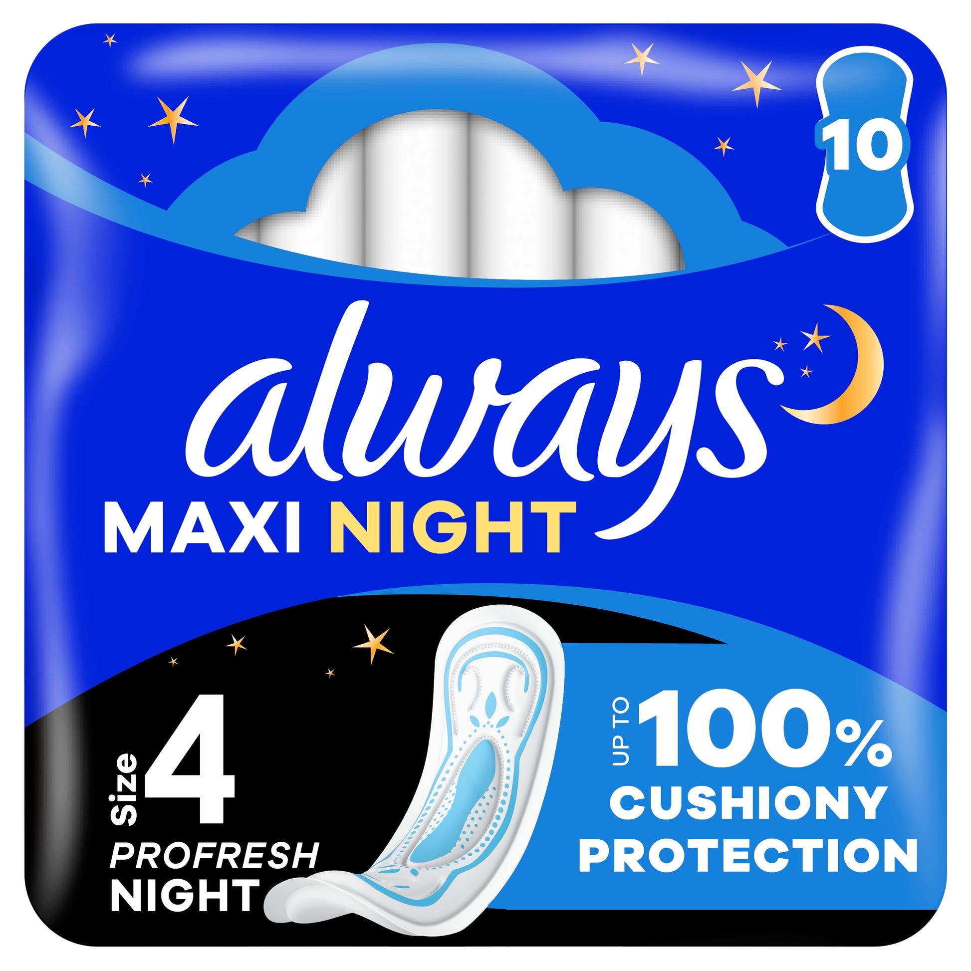 Always Maxi Size 3 Night Sanitary Towels 9 Pack — image 1