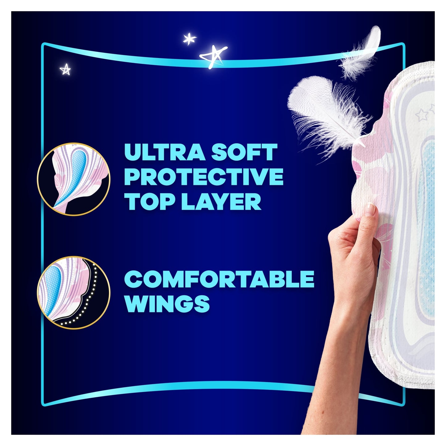 Always Platinum Secure Night 12 Sanitary Pads With Wings Size 4 — image 4
