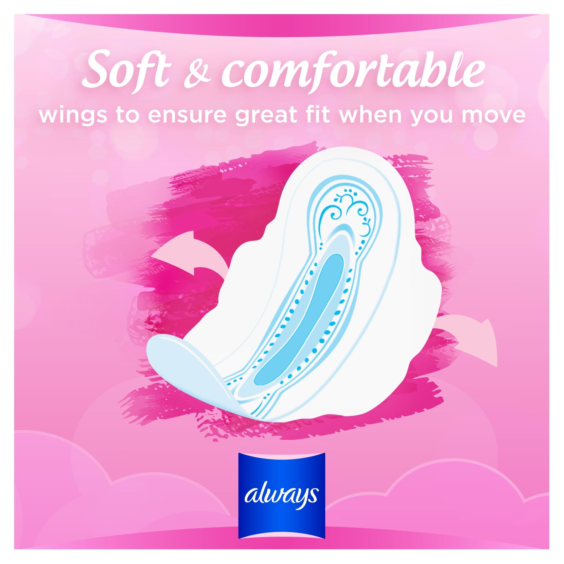 Always Sensitive Normal Size 1 Sanitary Towels With Wings 14 Pack — image 5