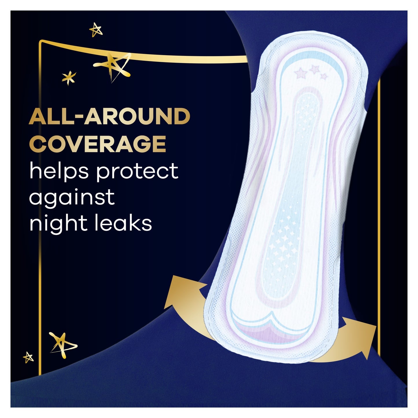 Always Ultra Secure Night Extra Size 5 Sanitary Towels with Wings 8 Pack — image 4