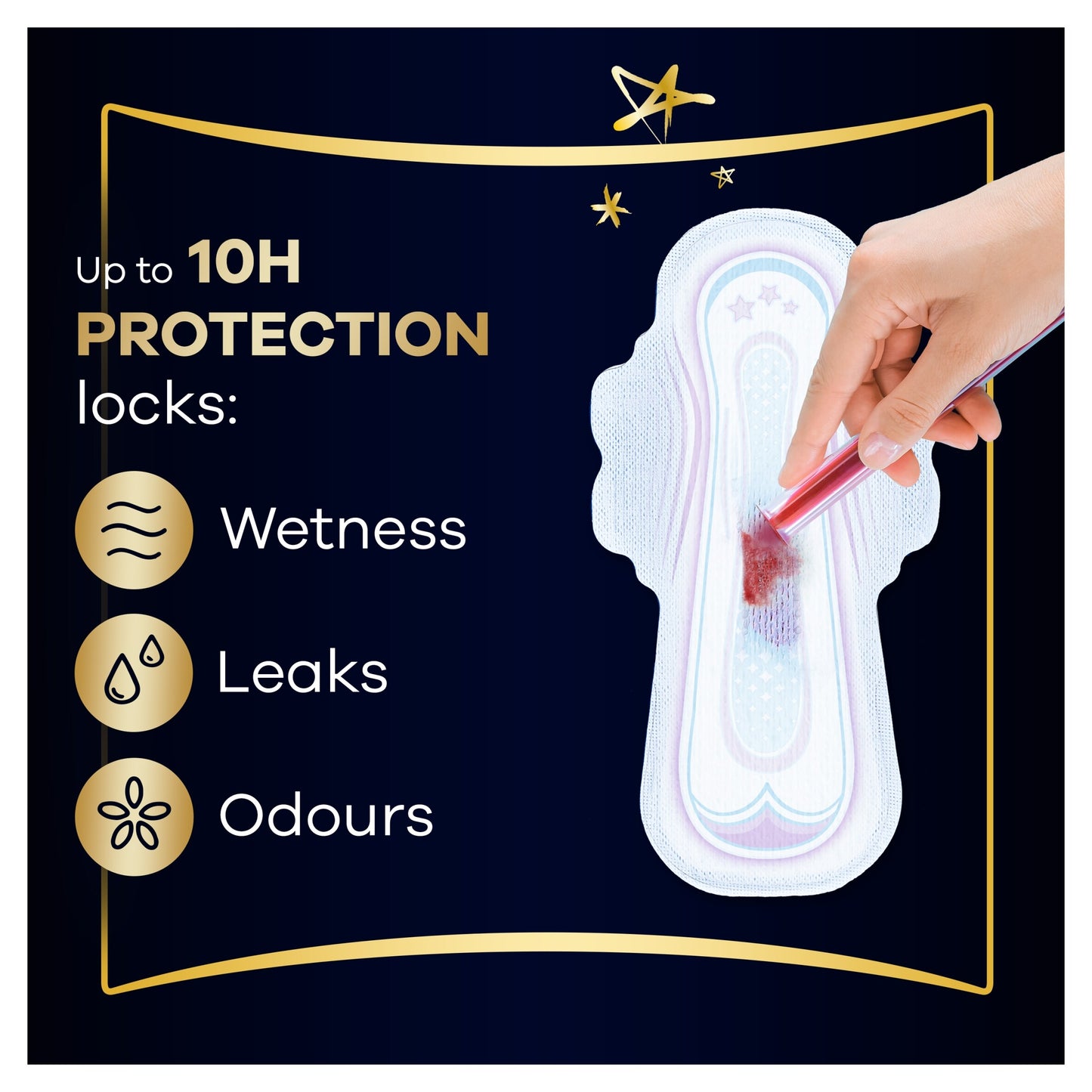Always Ultra Secure Night Sanitary Towels with Wings Size 4 16 Pack — image 3