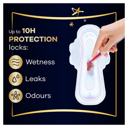 Always Ultra Secure Night Size 4 Sanitary Towels with Wings 8 Pack — image 3