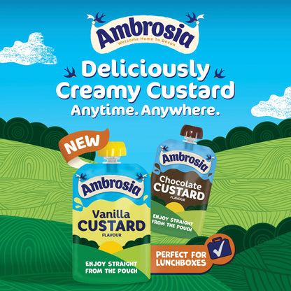 Ambrosia Chocolate Custard Dessert Snack Pouch 100g — image 3