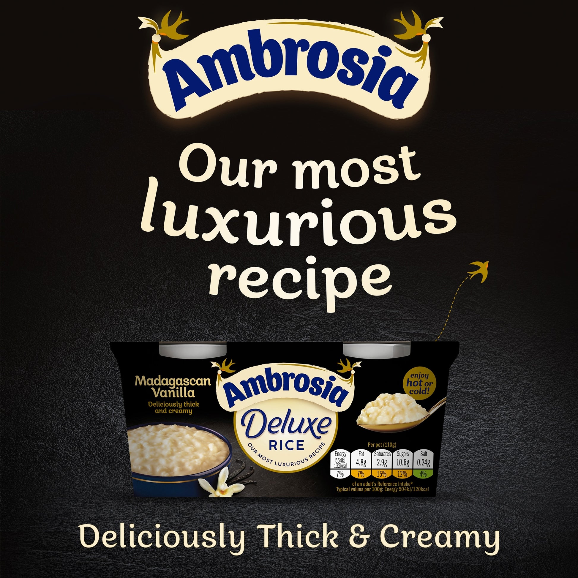 Ambrosia Deluxe Rice Pudding - Madagascan Vanilla 2 x 110g — image 4