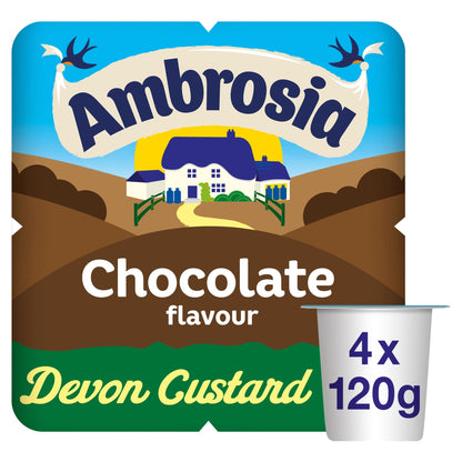 Ambrosia Ready To Eat Chocolate Devon Custard 4 X 120G — image 1
