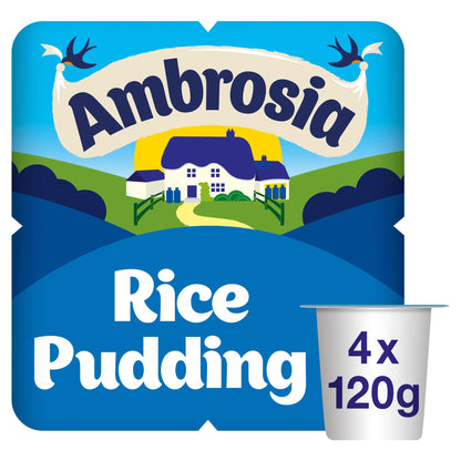 Ambrosia Ready To Eat Creamed Rice Pudding 4 X 120G — image 1