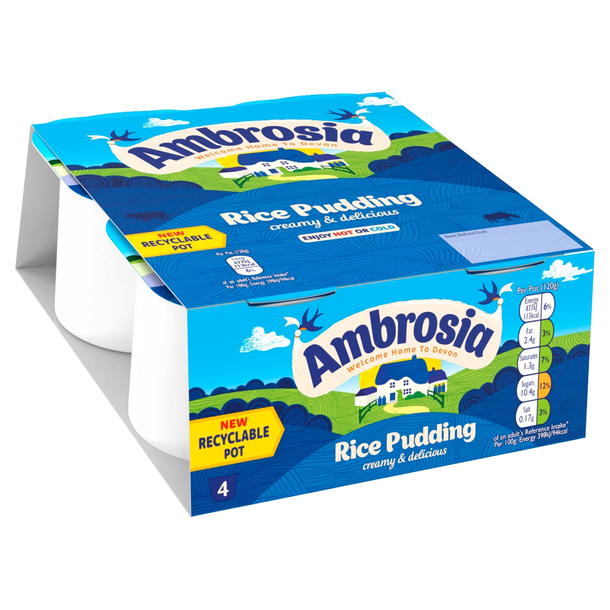 Ambrosia Ready To Eat Creamed Rice Pudding 4 X 120G — image 2