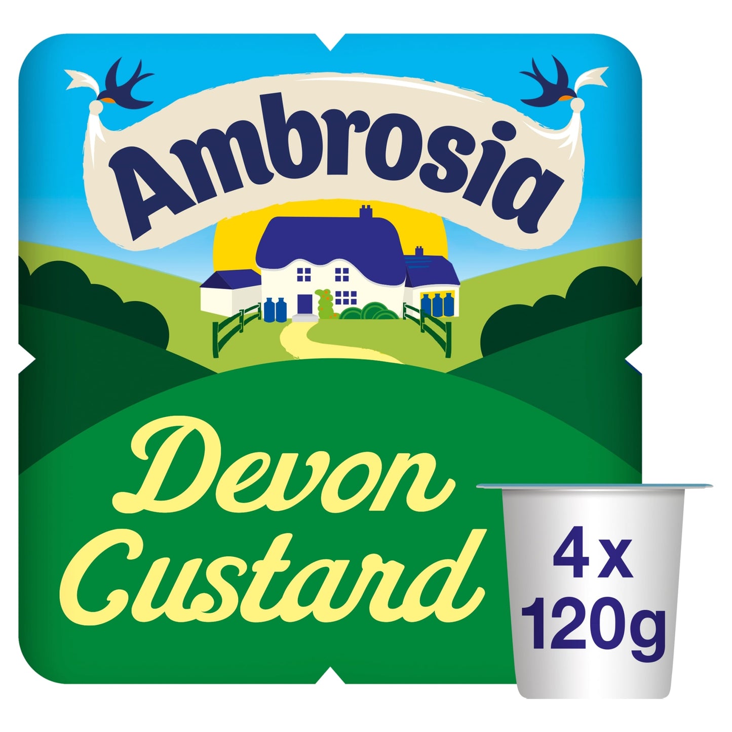 Ambrosia Ready To Eat Devon Custard 4 X 120G — image 1