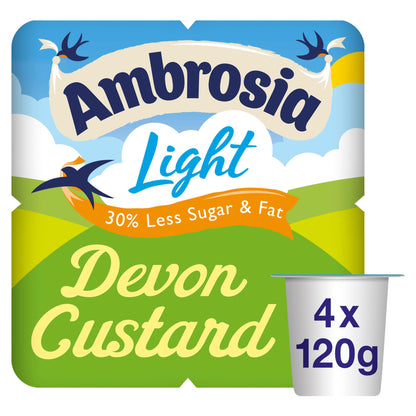 Ambrosia Ready To Eat Light Devon Custard 4 X 120G — image 1