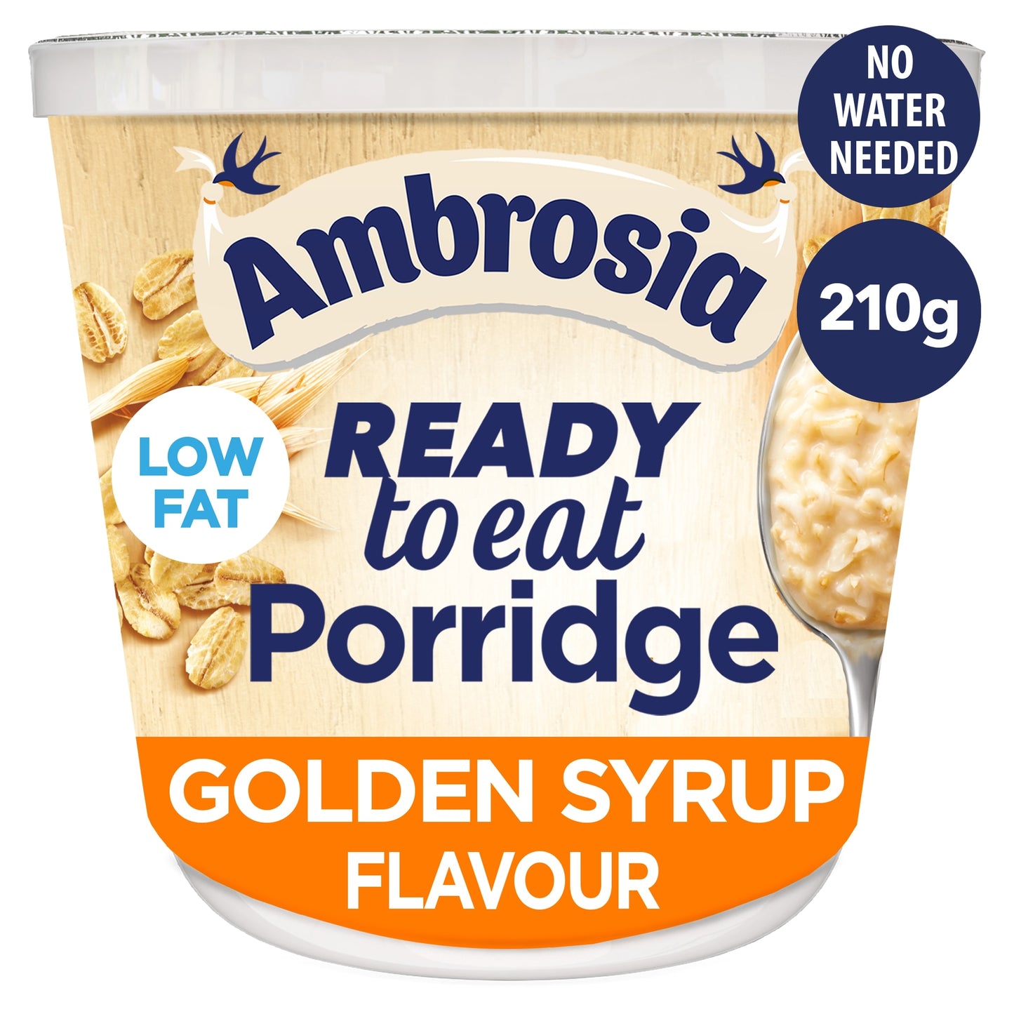 Ambrosia Ready to Eat Porridge Oat Cereal Pot Golden Syrup 210g — image 1
