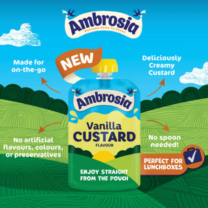 Ambrosia Vanilla Custard Dessert Snack Pouch 100g — image 2