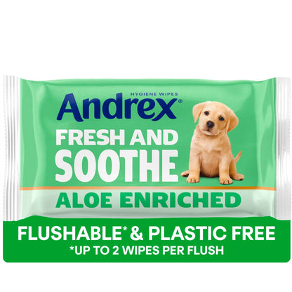 Andrex Fresh & Soothe Moist Toilet Tissue Flushable* 36 Hygiene Wipes — image 1