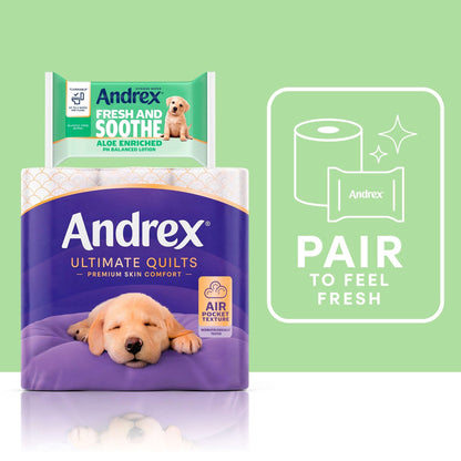 Andrex Fresh & Soothe Moist Toilet Tissue Flushable* 36 Hygiene Wipes — image 4
