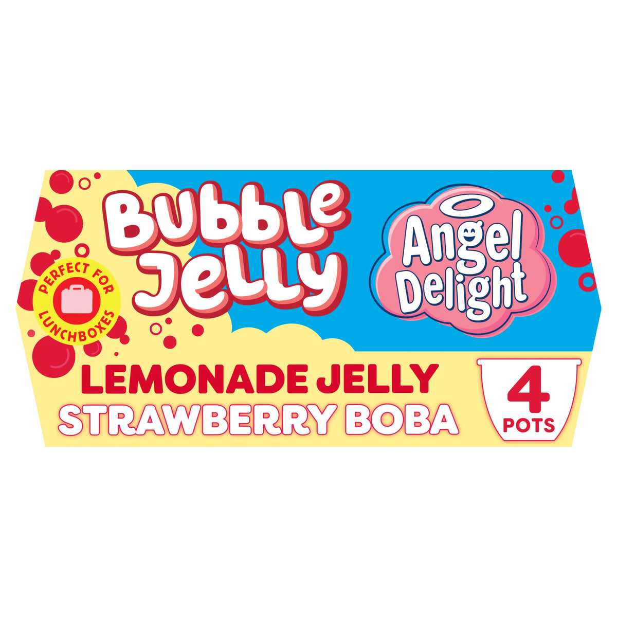 Angel Delight Lemonade Jelly & Strawberry Bobba Bubble 4x130g — image 1