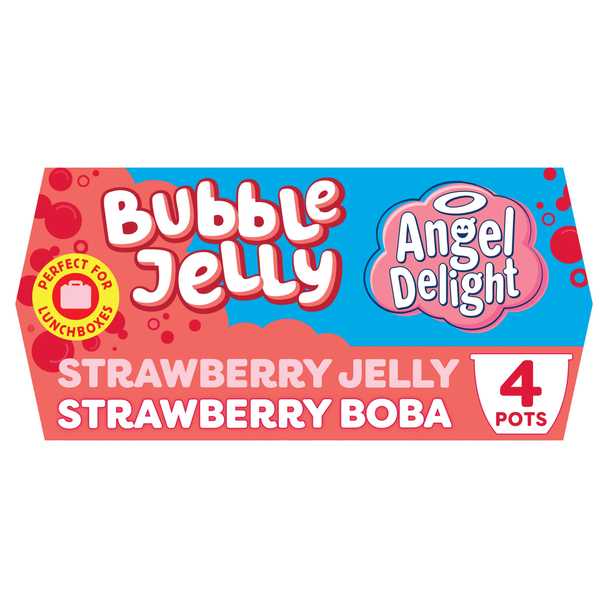 Angel Delight Strawberry Jelly & Strawberry Bobba Bubble 4x130g — image 1