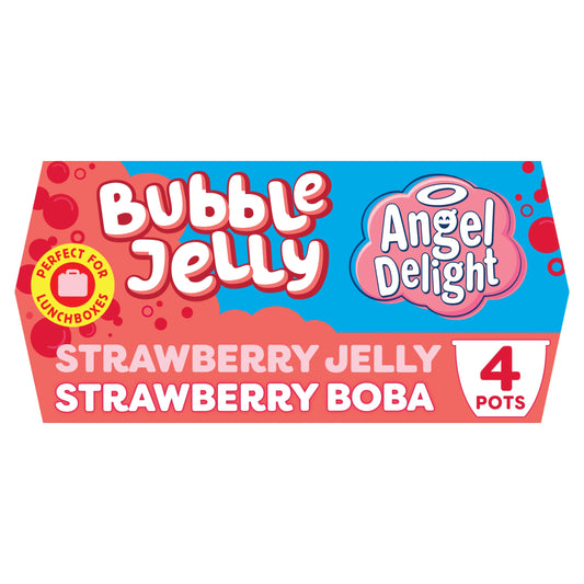 Angel Delight Strawberry Jelly & Strawberry Bobba Bubble 4x130g — image 1