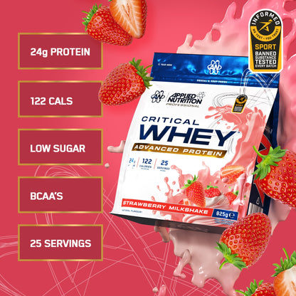 Applied Nutrition Critical Whey Protein Powder Strawberry Milkshake 825g — image 2