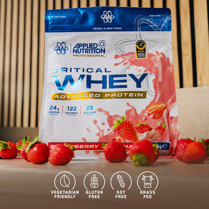 Applied Nutrition Critical Whey Protein Powder Strawberry Milkshake 825g — image 4