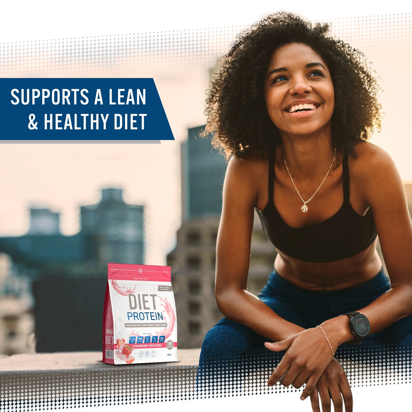 Applied Nutrition Diet Protein - Strawberry Milkshake 450g — image 3