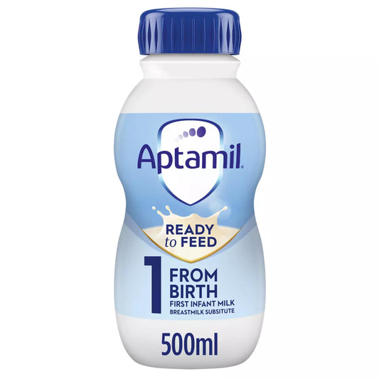 Aptamil 1 First Infant Baby Milk Formula Liquid Ready to Feed from Birth 500ml — image 1