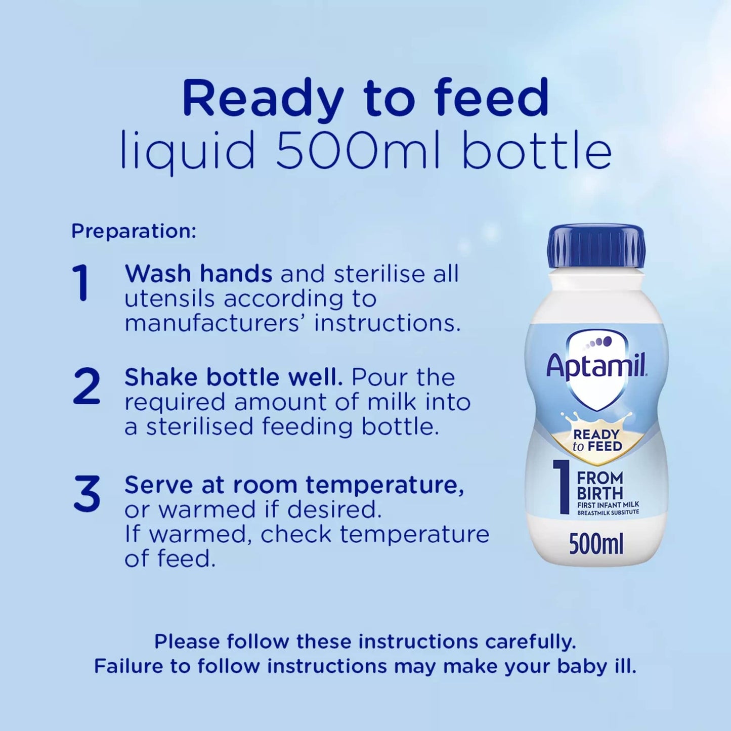 Aptamil 1 First Infant Baby Milk Formula Liquid Ready to Feed from Birth 500ml — image 3