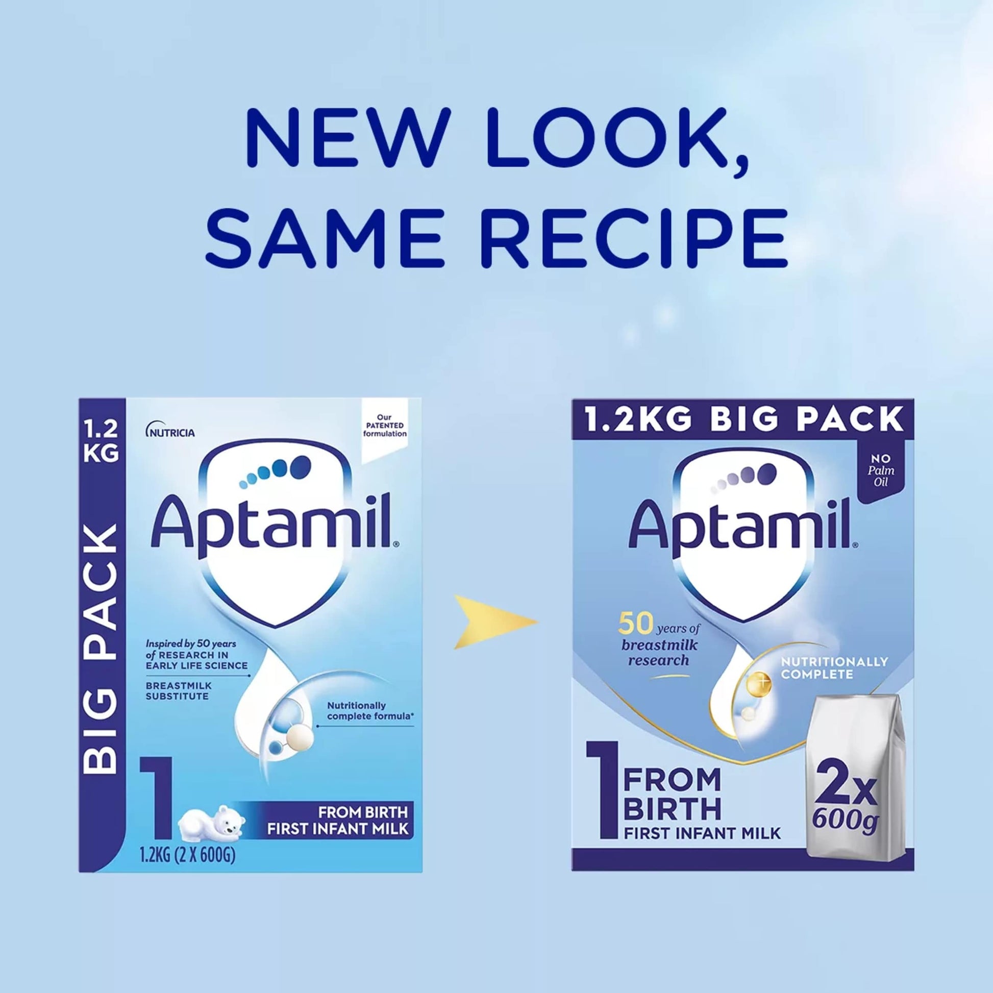 Aptamil 1 First Infant Baby Milk Formula Powder from Birth Big Pack 1.2kg — image 3