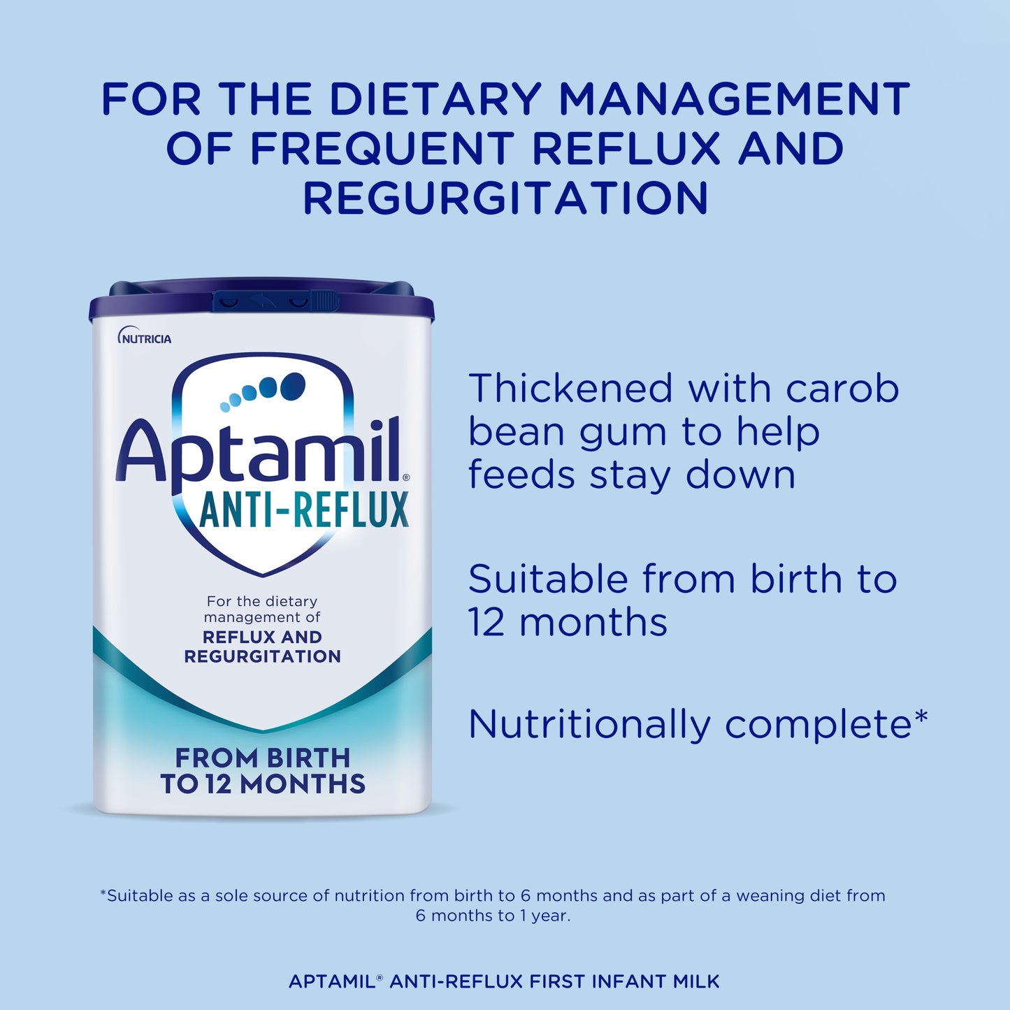 Aptamil Anti-Reflux Baby Milk Formula Powder from Birth 800g — image 3