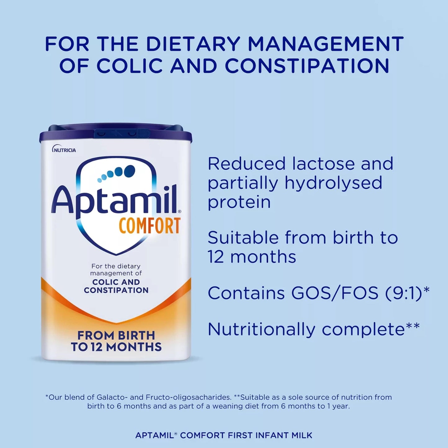 Aptamil Comfort Baby Milk Formula Powder from Birth 800g — image 2