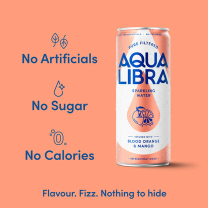 Aqua Libra Sparkling Water Blood Orange & Mango 4 x 330ml — image 4