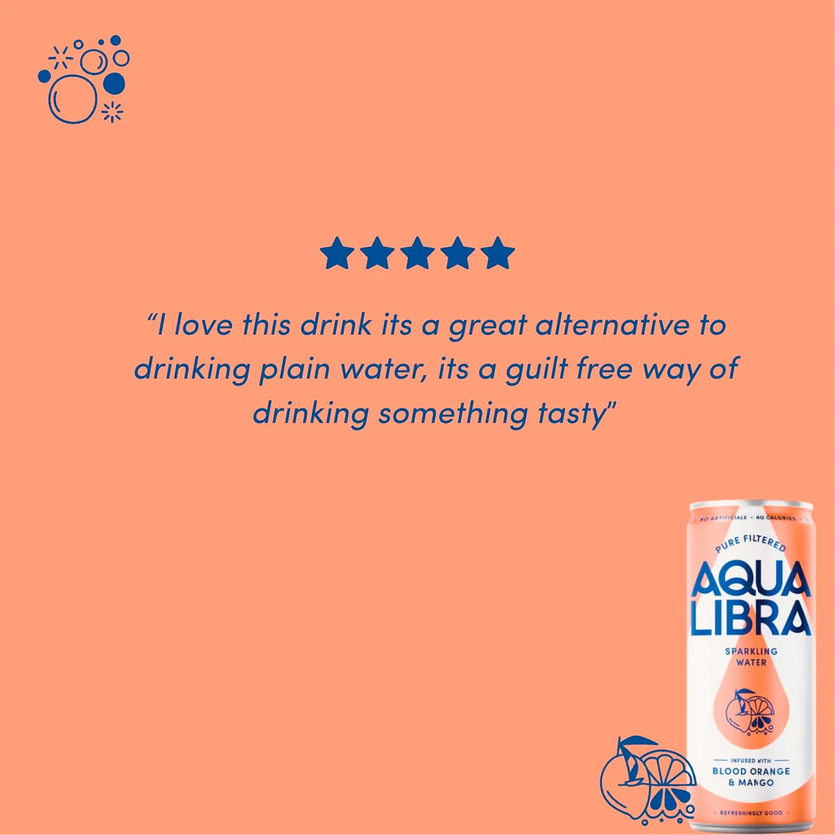 Aqua Libra Sparkling Water Blood Orange & Mango 4 x 330ml — image 5