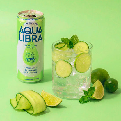 Aqua Libra Sparkling Water Cucumber, Mint and Lime 4 x 330ml — image 2