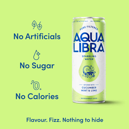 Aqua Libra Sparkling Water Cucumber, Mint and Lime 4 x 330ml — image 3