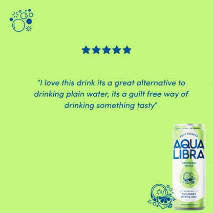 Aqua Libra Sparkling Water Cucumber, Mint and Lime 4 x 330ml — image 4