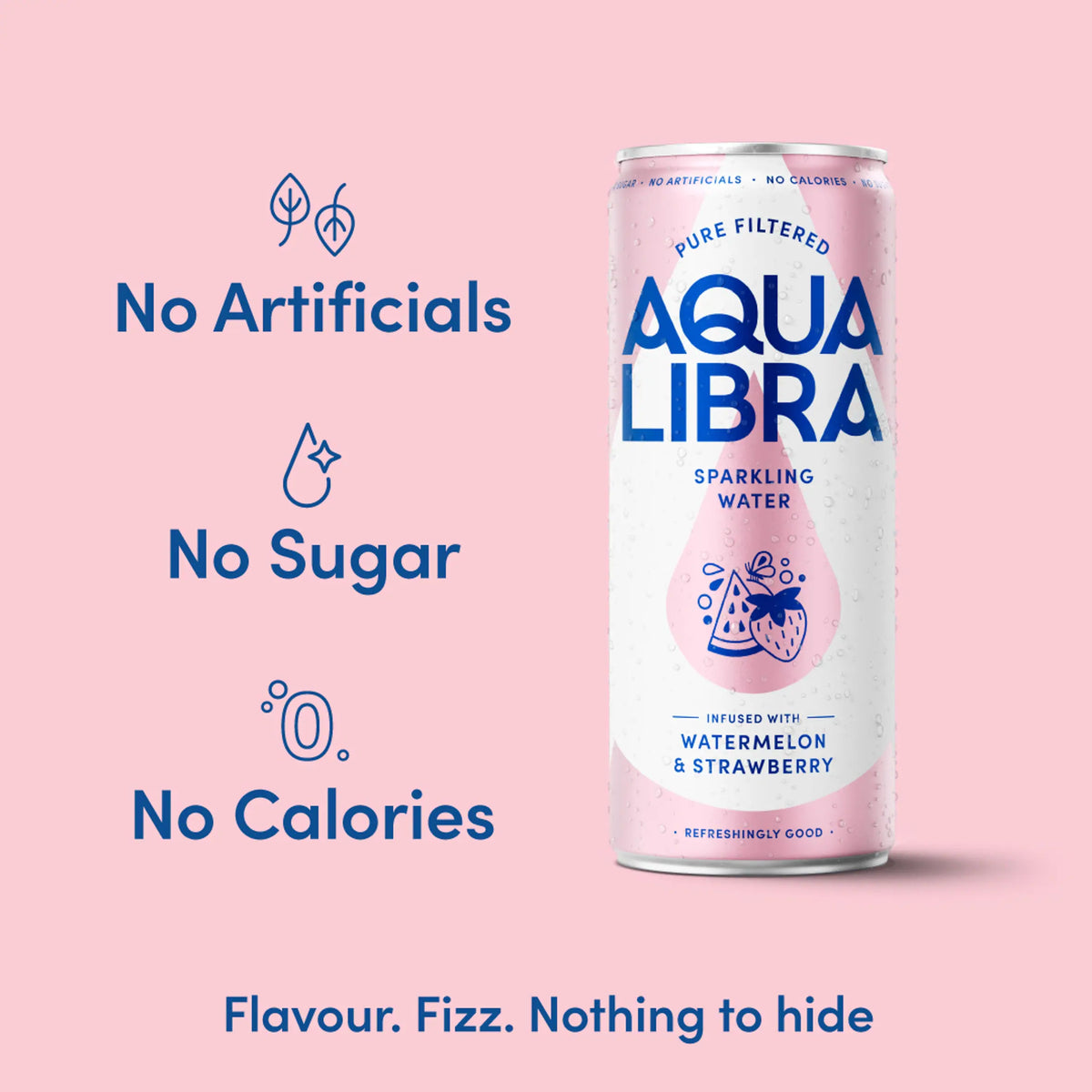 Aqua Libra Sparkling Water Watermelon & Strawberry 4 x 330ml — image 3